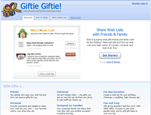 Tablet Screenshot of giftiegiftie.com